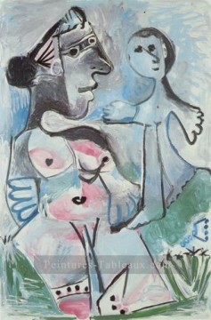 Venus et Amour 1967 cubiste Peinture à l'huile